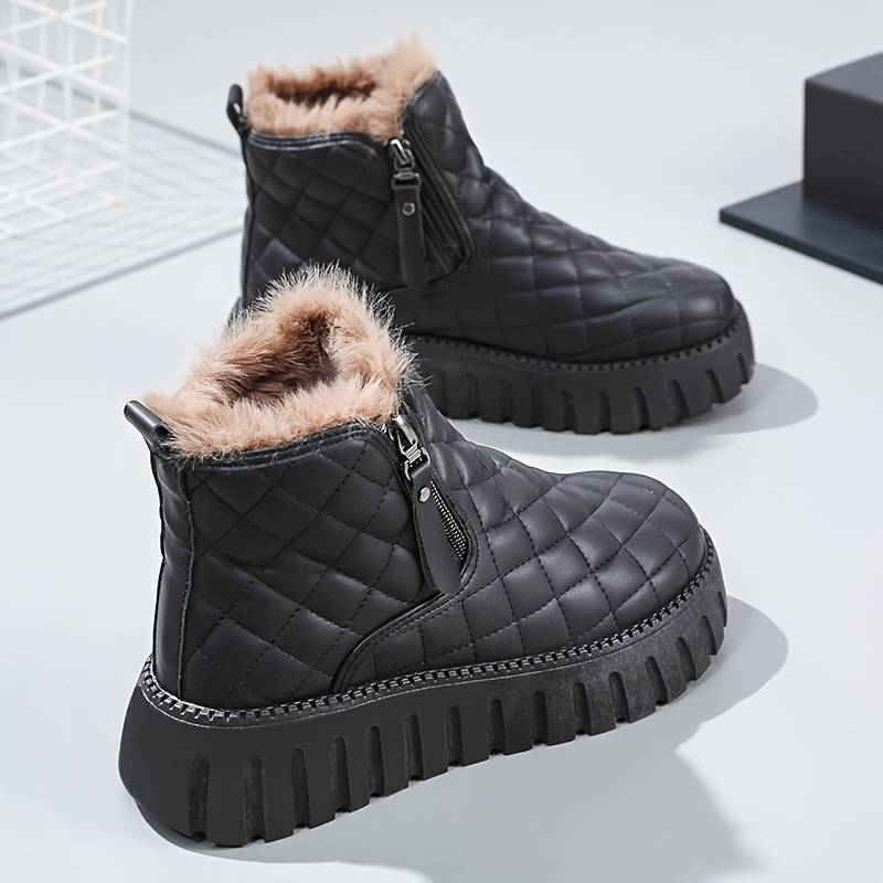 EB | Gesteppte Dick-Sohlige Warme Winterstiefel