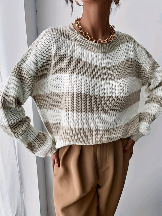 EB | Bequemer Gestreifter Pullover