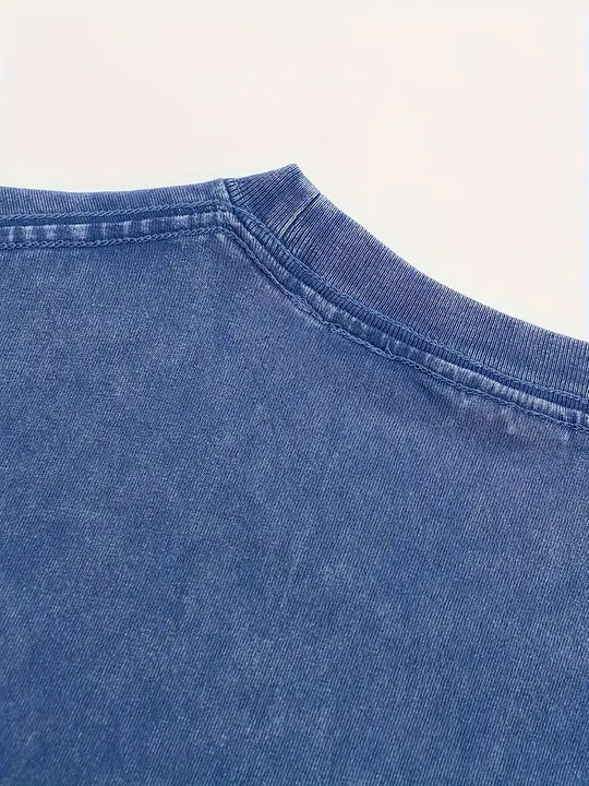 EB | Baumwoll-T-Shirt mit Rundhalsausschnitt