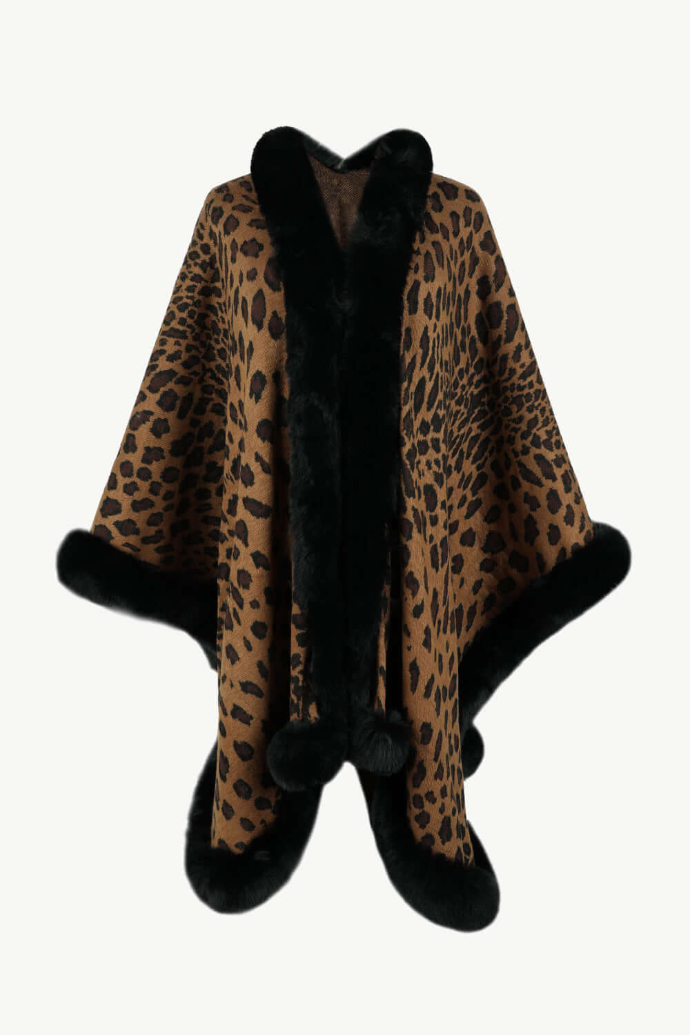 EB | Leopardenmuster Offenes Poncho