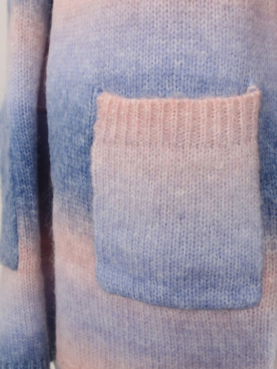EB | Engel Flügel Vollgröße Gefütterte Offene Vorderansicht Gradient Cardigan