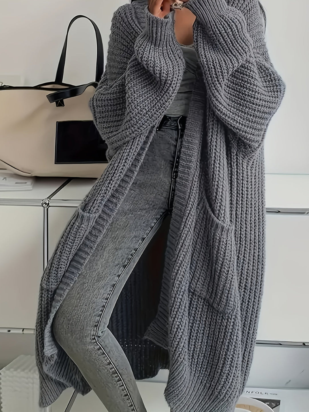 EB | Strickjacke mit Gürtel für Damen