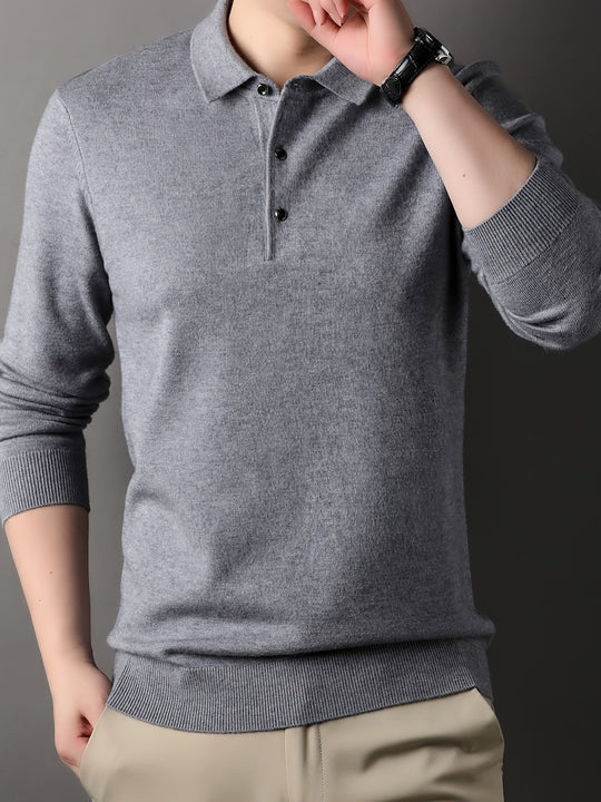 EB | Klassische Strick-polo Weich und Bequem Wollmischung