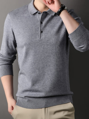 EB | Klassische Strick-polo Weich und Bequem Wollmischung