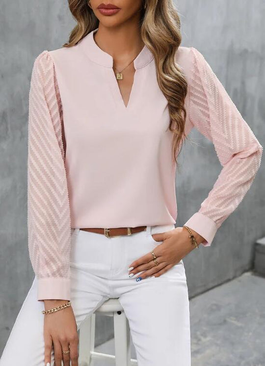 EB | Elegantes Chiffon Top mit V-Ausschnitt