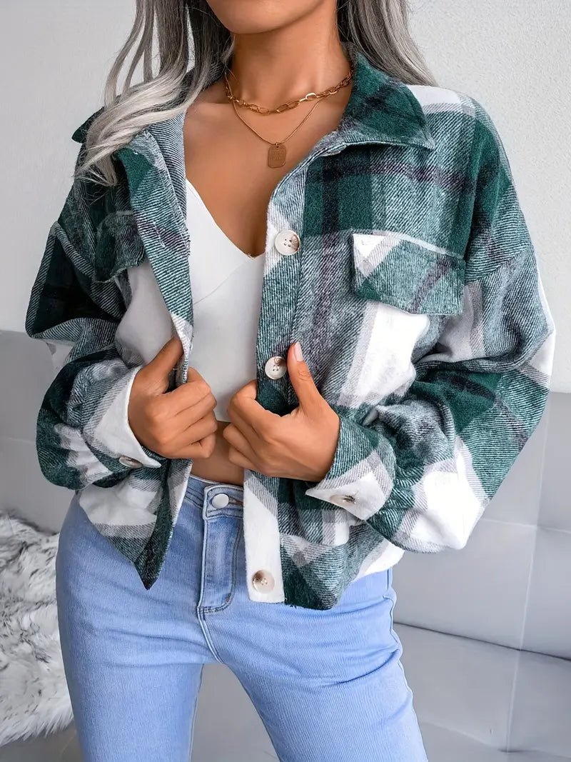 EB | Karierte Flanelljacke - Kurzschnitt