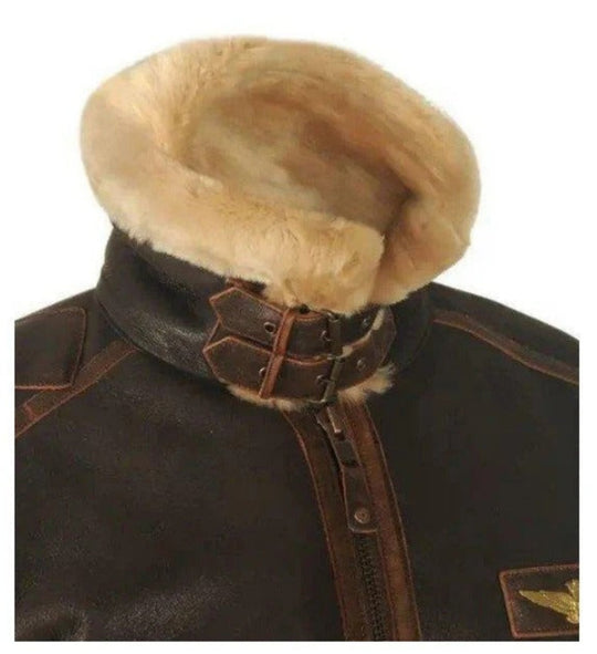 EB | Fliegerjacke Vintage Stil Winterjacke - Klassische Pilotenjacke für Herbst und Winter