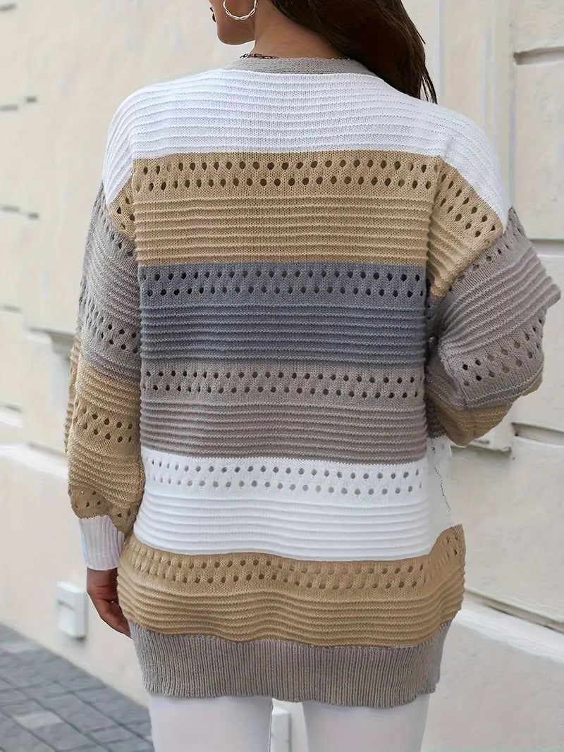 EB | Strickjacke mit Farbblockierungen