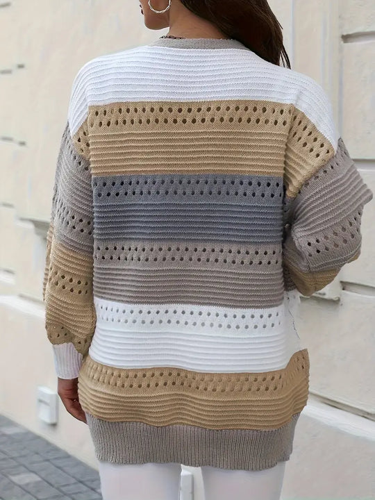 EB | Strickjacke mit Farbblockierungen