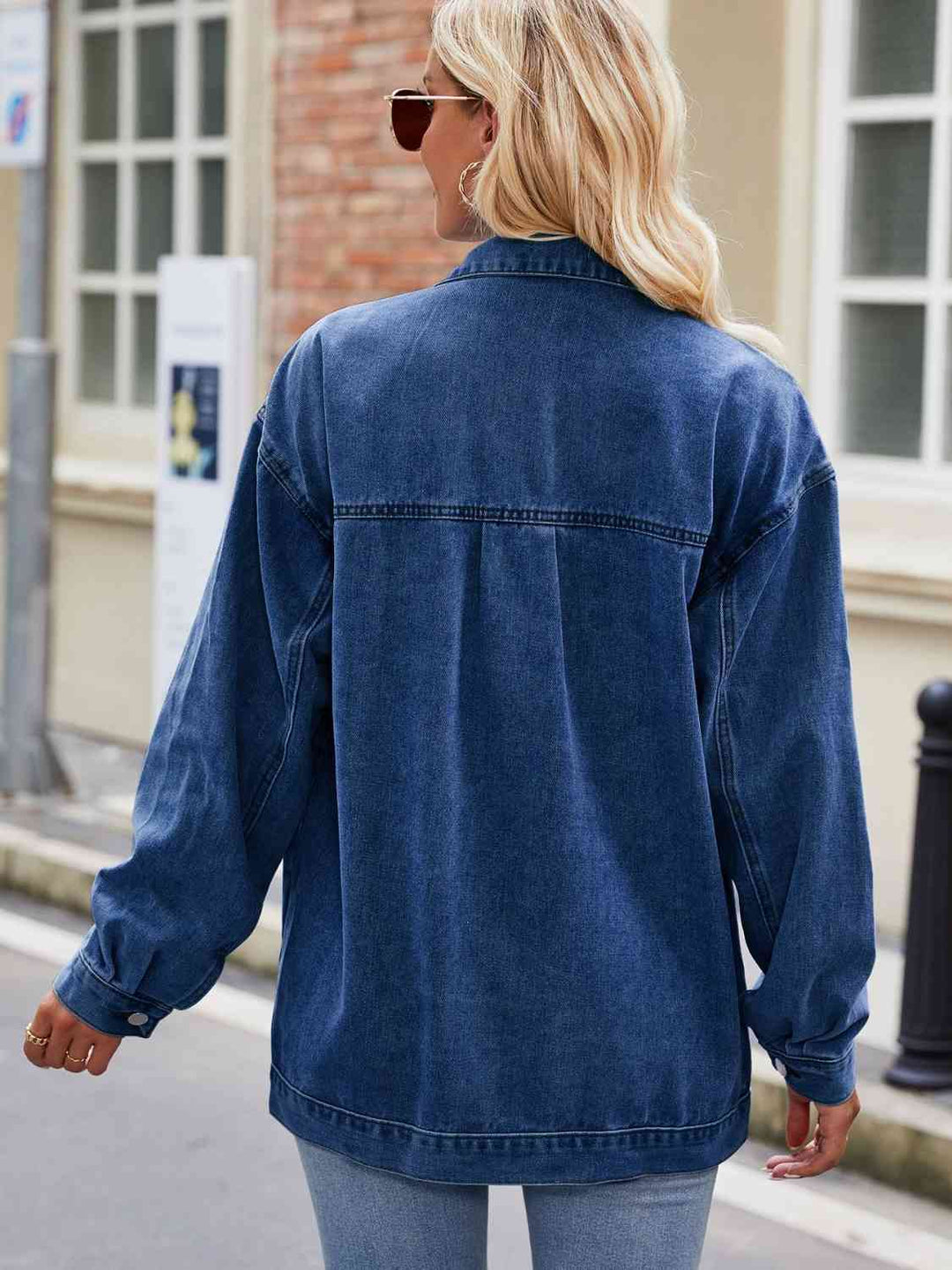 EB | Knopf-Down Denimjacke mit Taschen
