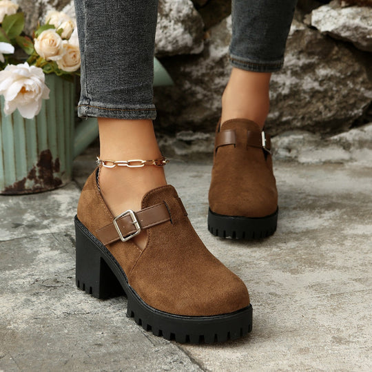 Modische Ankle Boots mit Blockabsatz EB EB