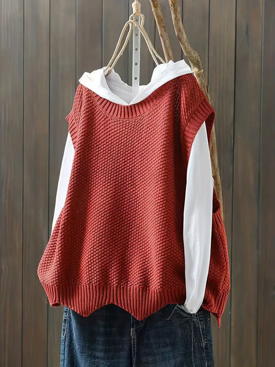 EB | Strickweste Mit Rundhals