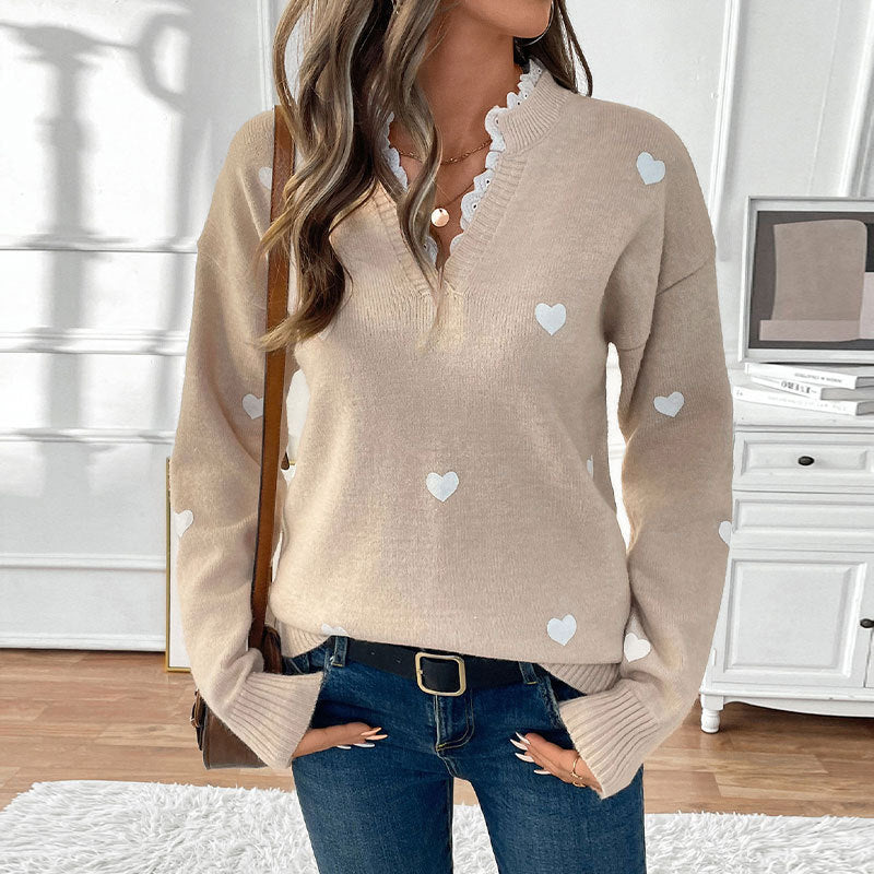 EB | Ausschnitt Liebe Pullover für Damen