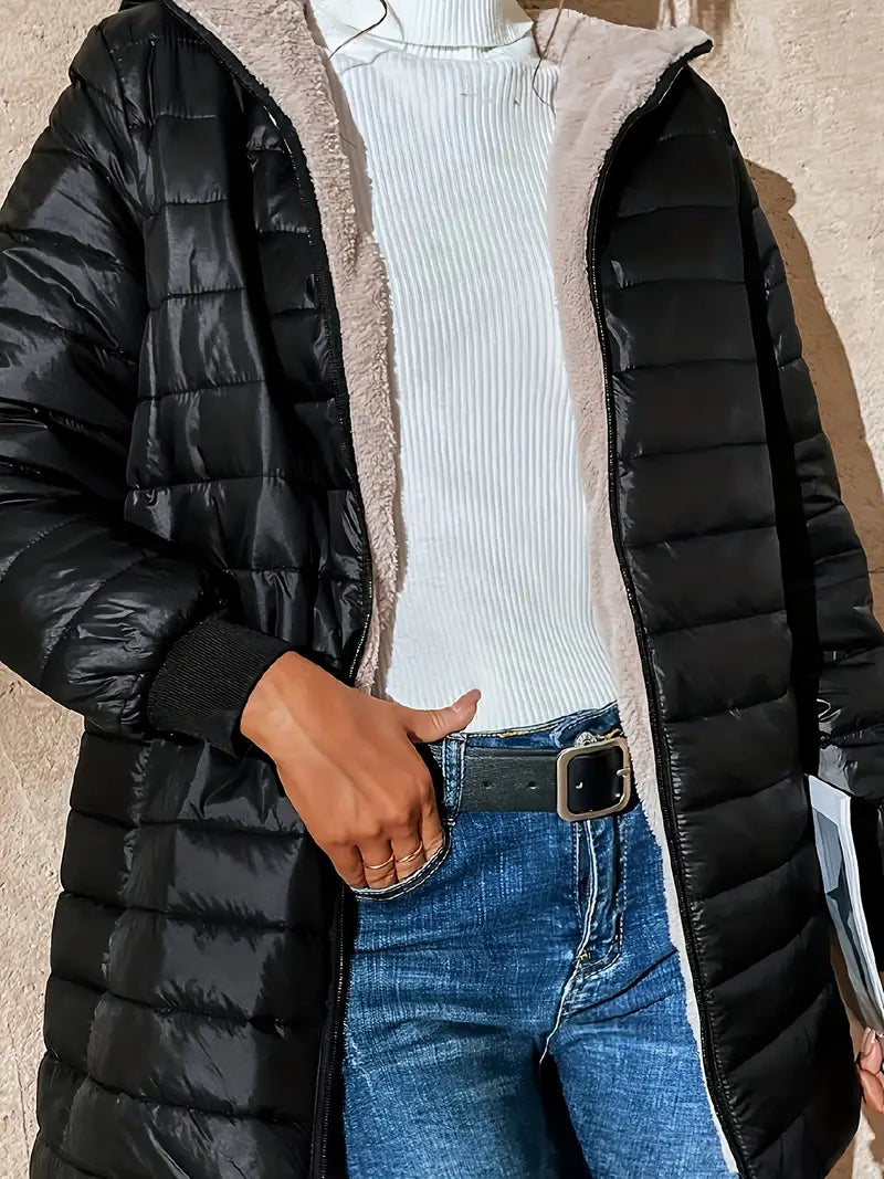 EB | Fleece Gefütterte Jacke mit Reißverschluss