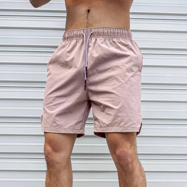 EB | Atmungsaktive, Einfarbige Badeshorts für Männer mit Kordel