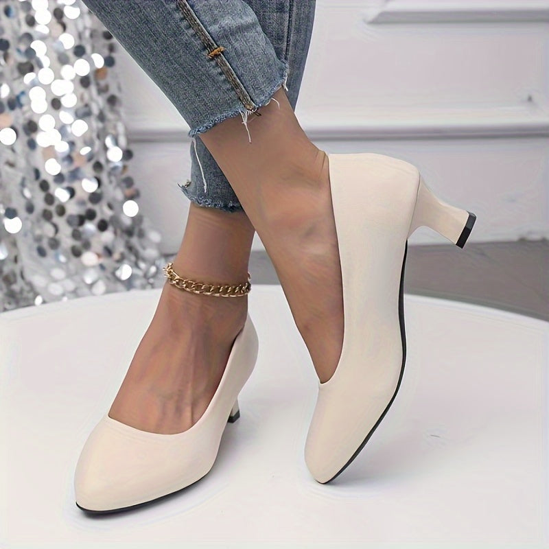 EB | Stilvolle Damen Pumps mit Spitzem Zeh und Blockabsatz