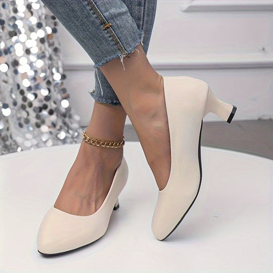 EB | Stilvolle Damen Pumps mit Spitzem Zeh und Blockabsatz