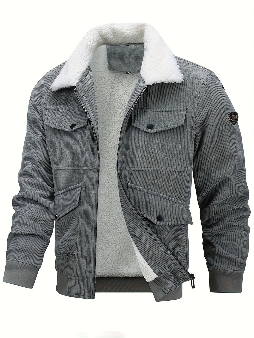 EB | Warmen Jacke mit Cord und Fleecefutter Cordura und Polyester Robuste und Bequeme