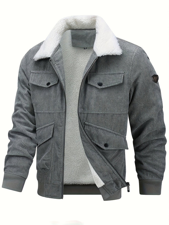 EB | Warmen Jacke mit Cord und Fleecefutter Cordura und Polyester Robuste und Bequeme