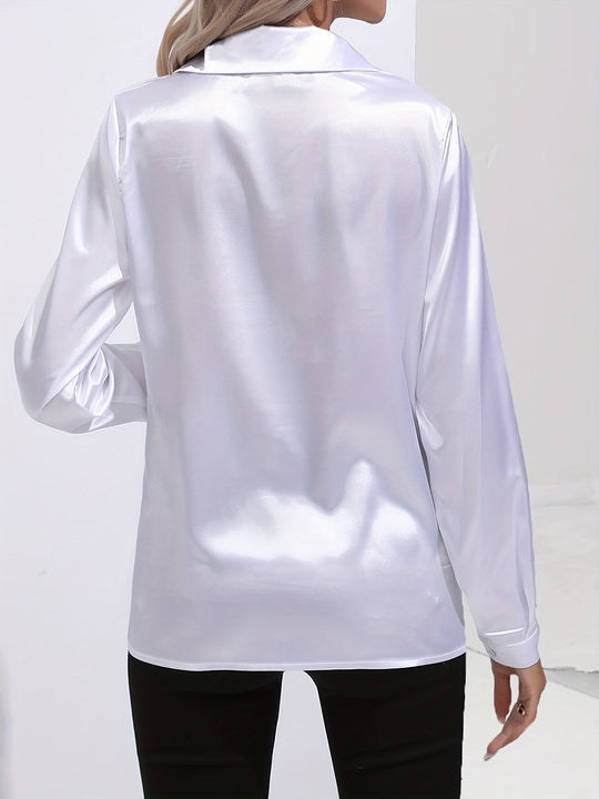 EB | Damen Elegante Satinbluse