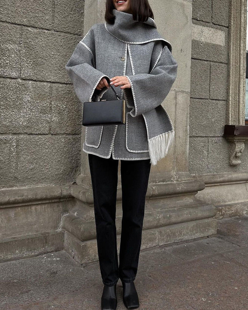 EB | Hepburn Stil Wollcape Mantel