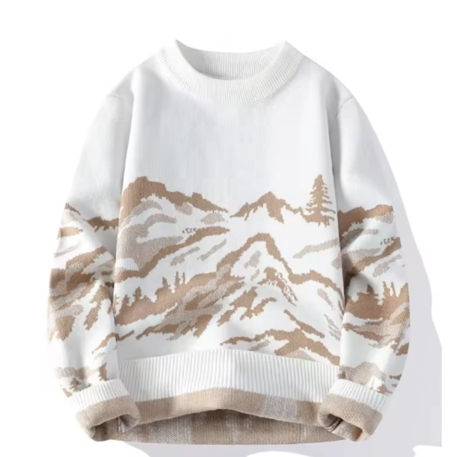 EB | Strickpullover Bergmotiv Warm und Stilvoll