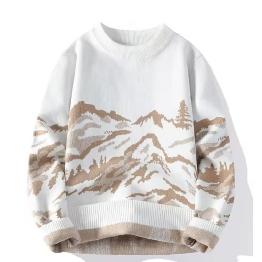 EB | Strickpullover Bergmotiv Warm und Stilvoll