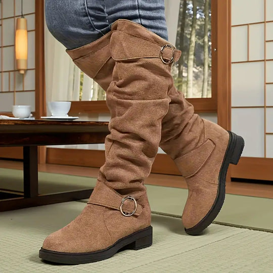 Retro-Reitstiefel aus Wildleder EB EB