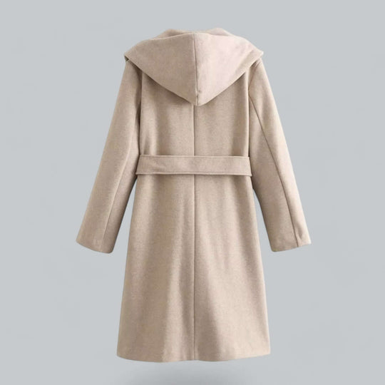 EB | Damen Kapuzen Lang Trenchcoat