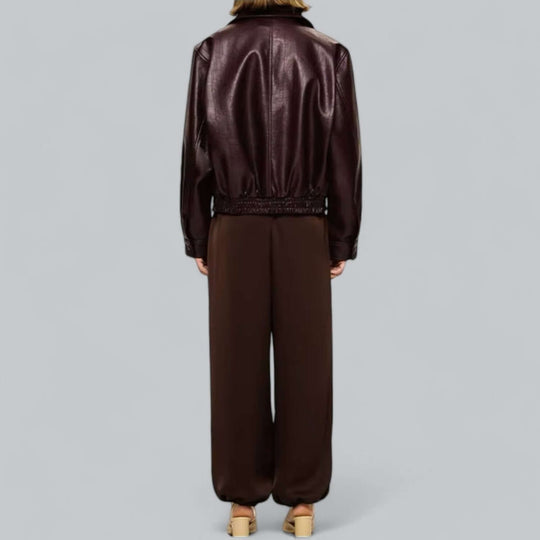 EB | Unisex Vintage Stil Lederlook Jacke
