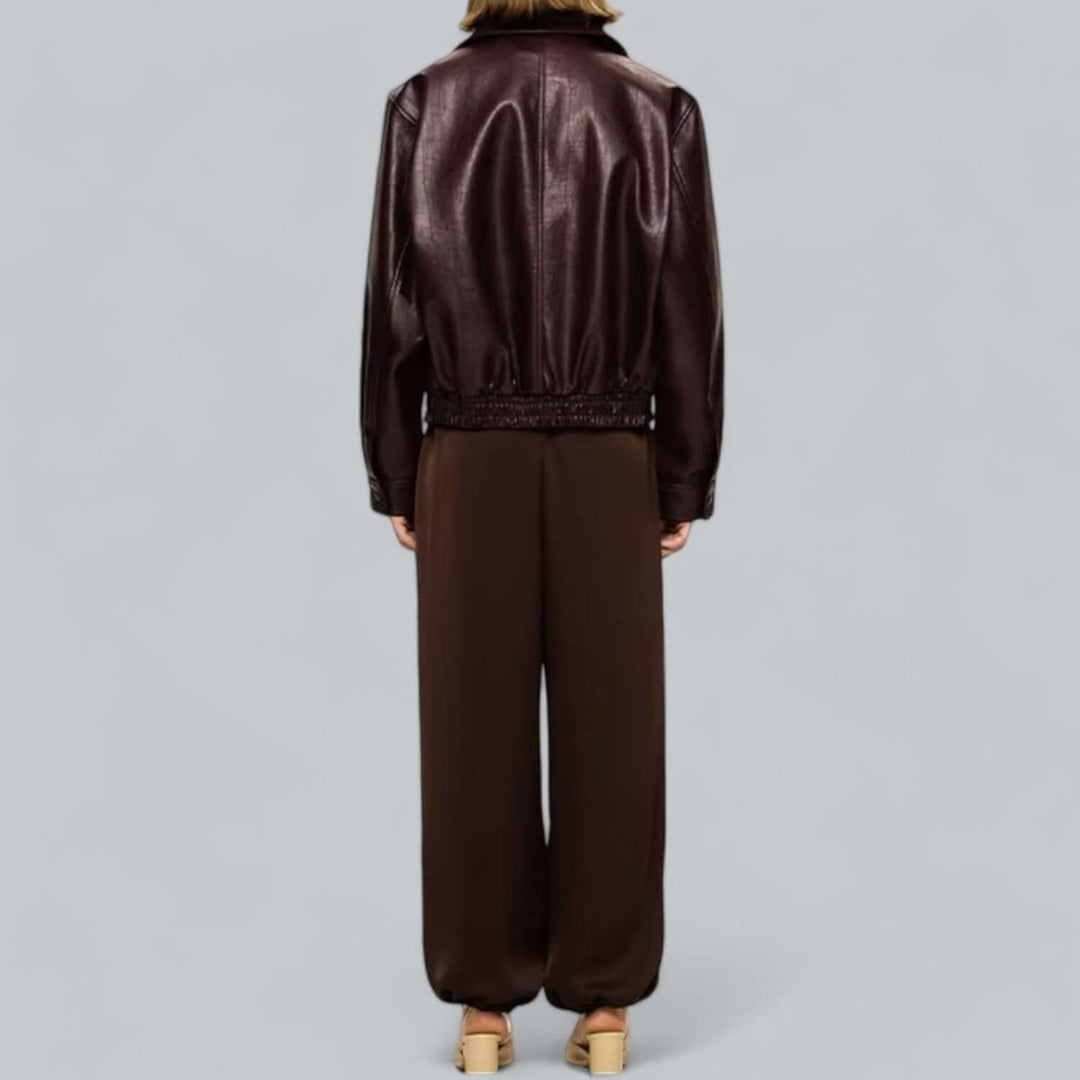 EB | Unisex Vintage Stil Lederlook Jacke