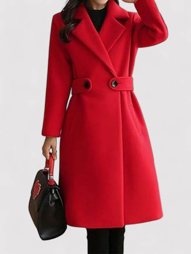 EB | Woll Wintermantel mit Gürtel