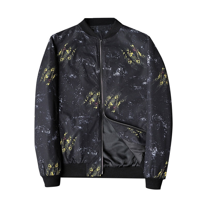 EB | Abstrakt bedruckte Herren Bomberjacke