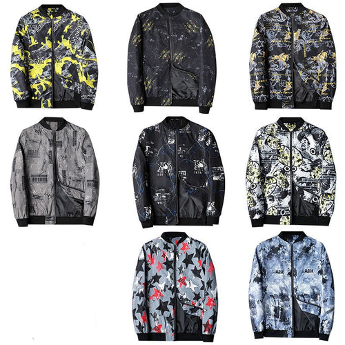 EB | Abstrakt bedruckte Herren Bomberjacke