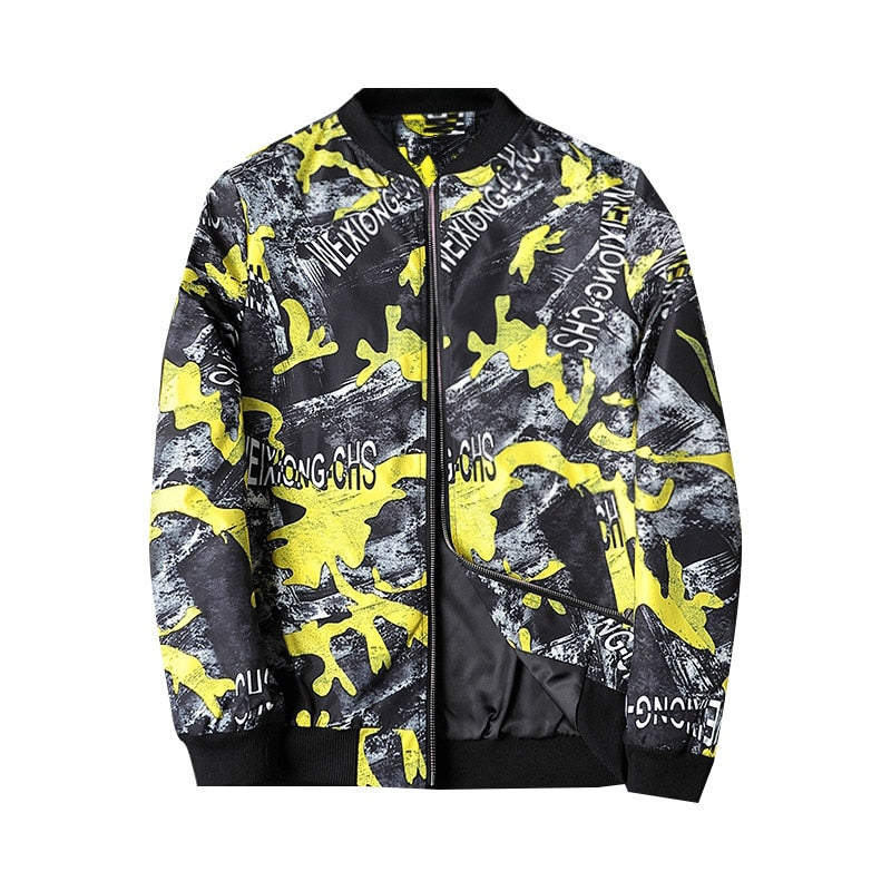 EB | Abstrakt bedruckte Herren Bomberjacke