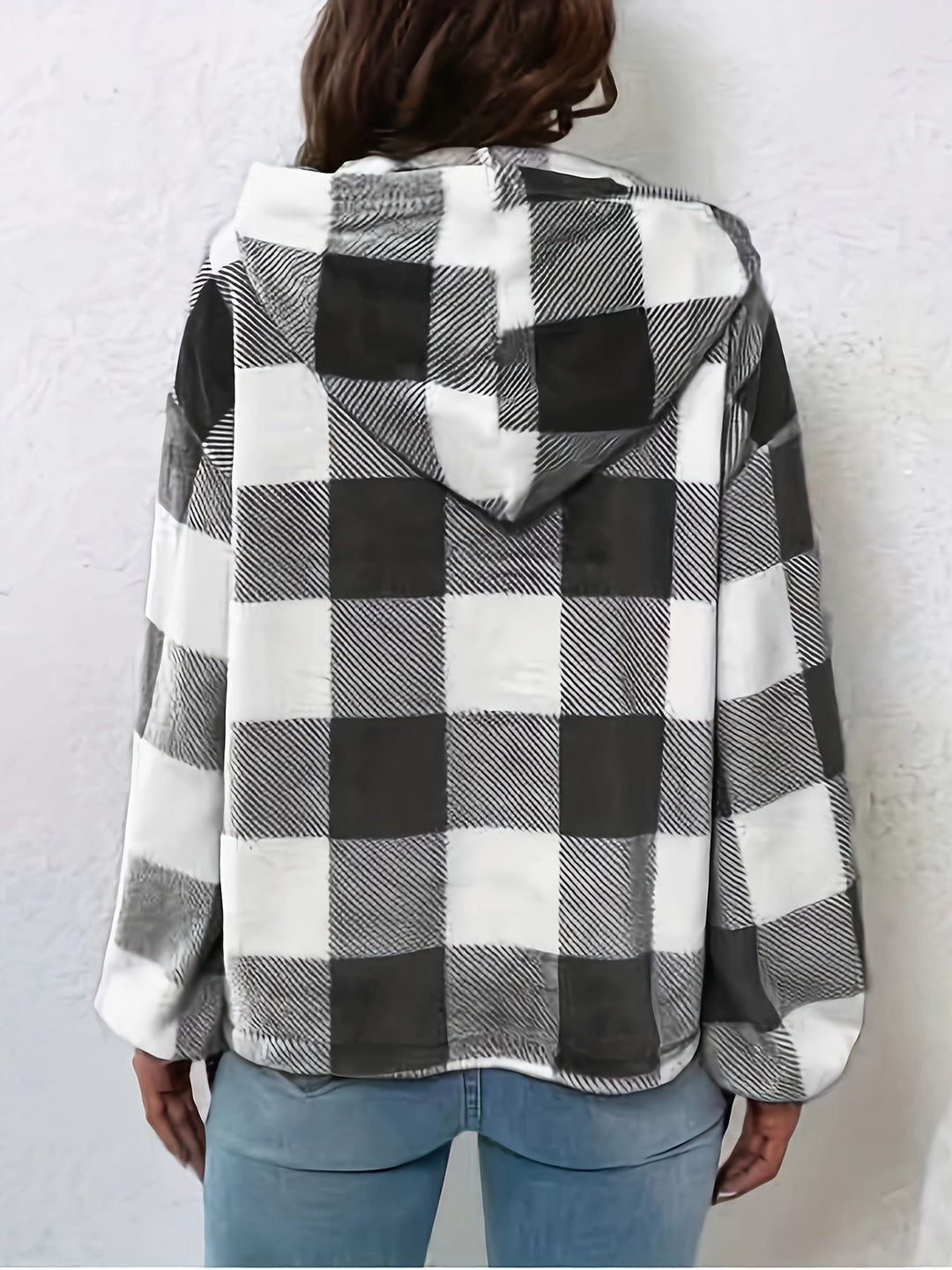 EB | Flannel Karierter Hoodie Baumwolle und Polyester Trendig und Komfortabel