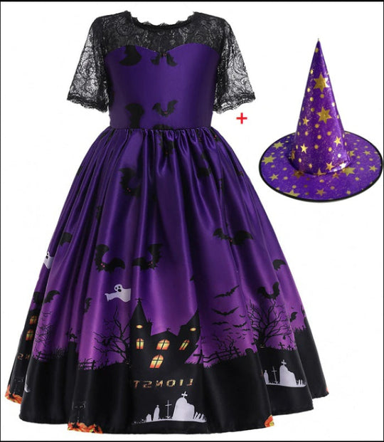 Heidi-Mode | Halloween Prinzessinnenkleid mit Halloween Muster