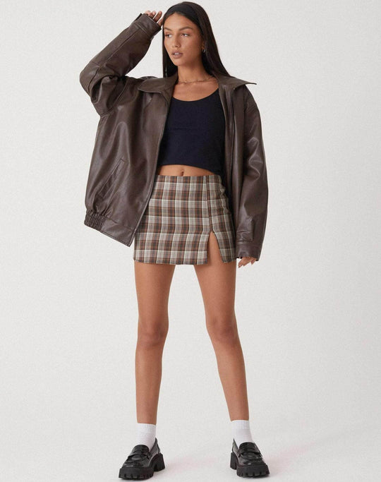 EB | Übergroße Damen Kunstlederjacke