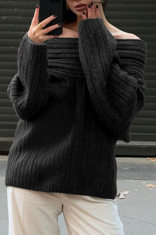 EB | chunkiger, gestrickter Wintersweatshirt