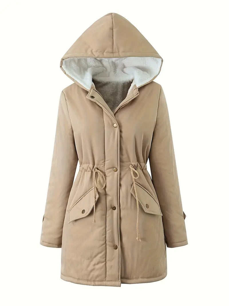 EB | Gefütterte Parkajacke mit Kapuze Winddicht und Warm Praktisches Design