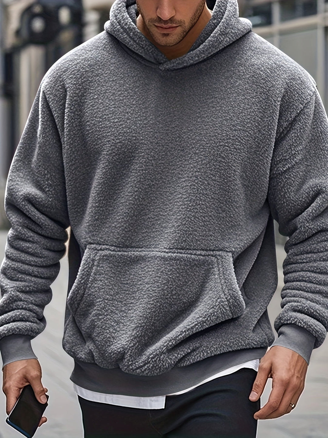 EB | Weiche Fleece-hoodie Polyester Komfort und Stil