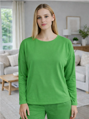 Damen Lässiger Zweiteiler mit weitem Oberteil und lockerer Hose EB