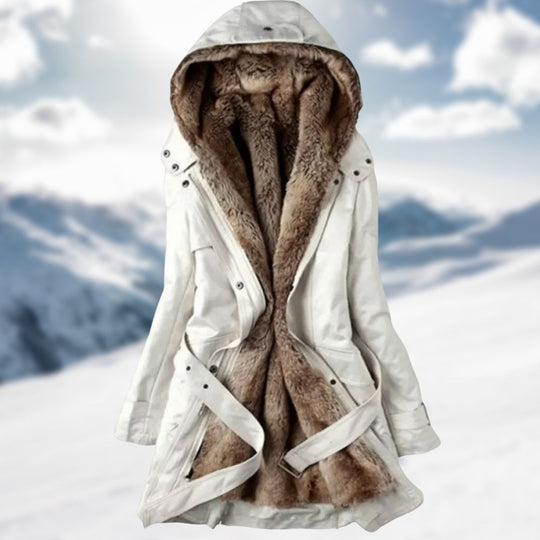 EB | Gefütterter Damen ParkA-mit Gürtel und Schicken Details
