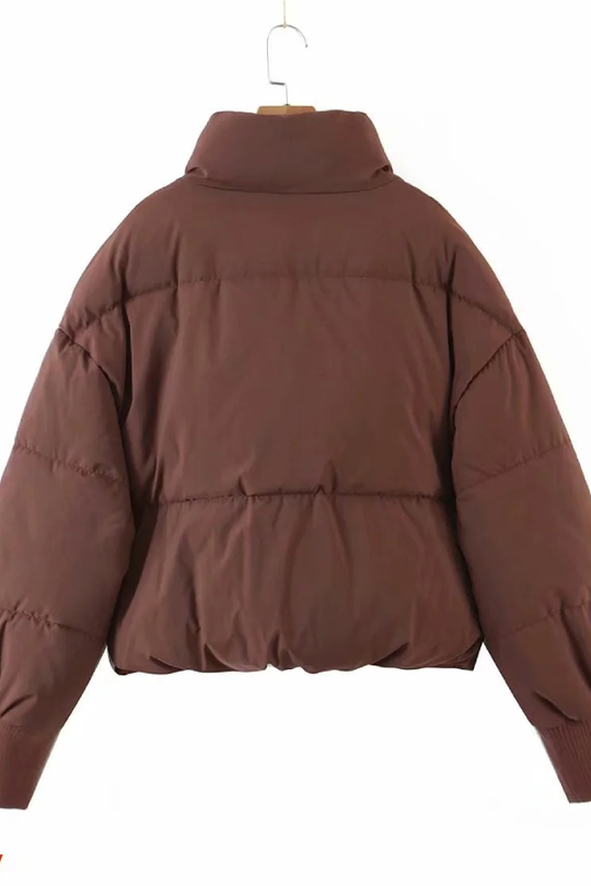 EB | Kragen Reißverschluss Tasche Dick Warm Baumwolljacke