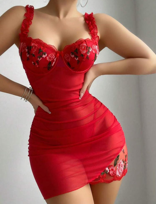 EB | Sexy besticktes Nachthemd