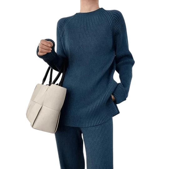 EB | Strick Damen Pullover Satz mit Weitem Hosen