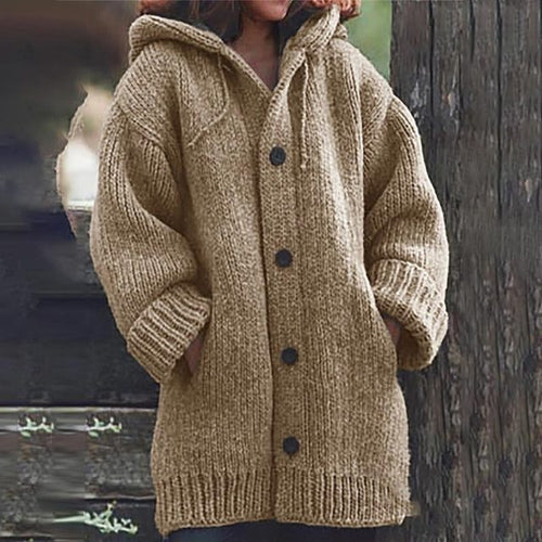 EB | Gestrickte Damenjacke Mit Kapuze