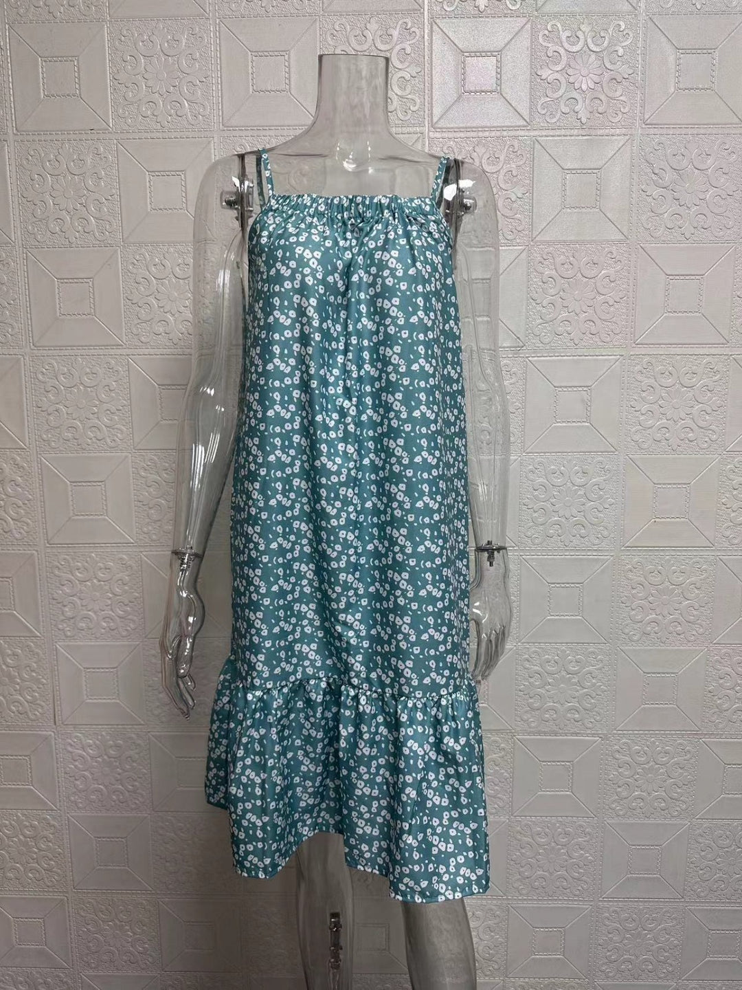 EB | Großes Pendel floral Hosenträger Weste Kleid