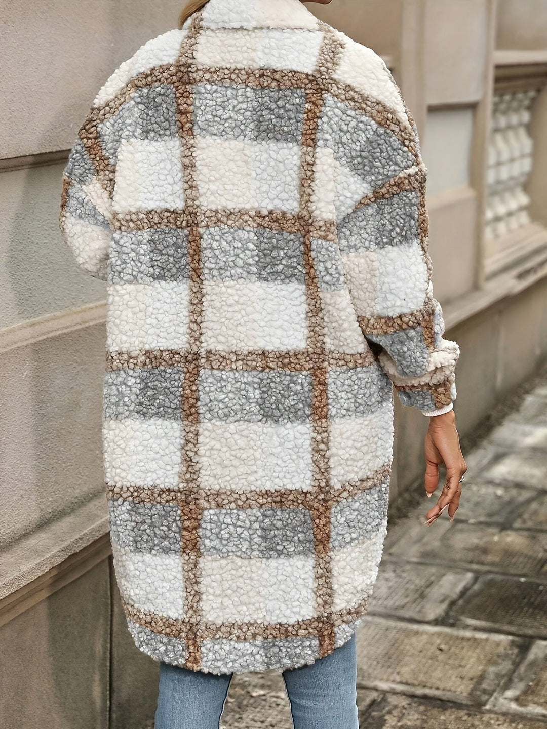 EB | Langarmige Jacke Aus Teddyfleece Acryl Warm und Trendy