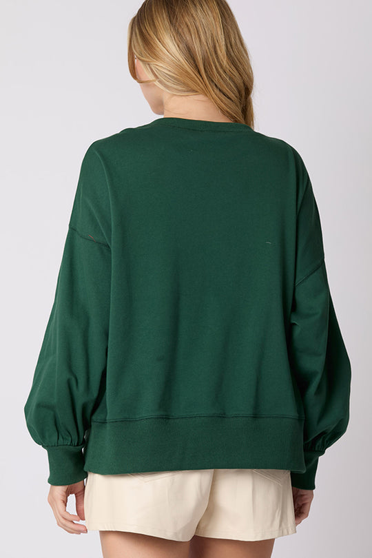 EB | Weihnachts Schleife Verziert Lässiges Langärmeliges Sweatshirt